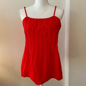 Red Linen Camisole-style Top
